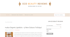 Desktop Screenshot of ecobeautyreviews.com