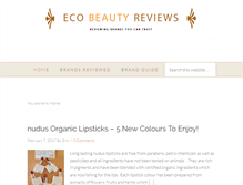 Tablet Screenshot of ecobeautyreviews.com